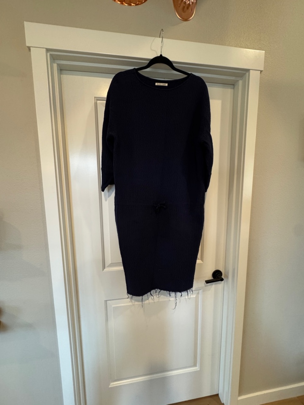 Black Crane Navy Sweater Dress